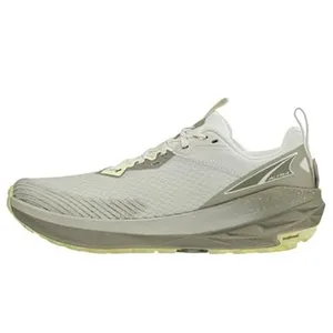 A lightweight running shoe with a neutral color scheme, featuring a breathable mesh upper, cushioned midsole, and a durable outsole designed for traction and comfort.