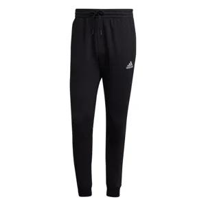 Black Adidas sweatpants with a drawstring waist and the Adidas logo on the thigh.