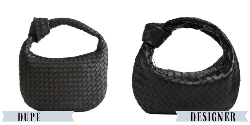 A Quince handbag besides a similar Bottega Veneta handbag.