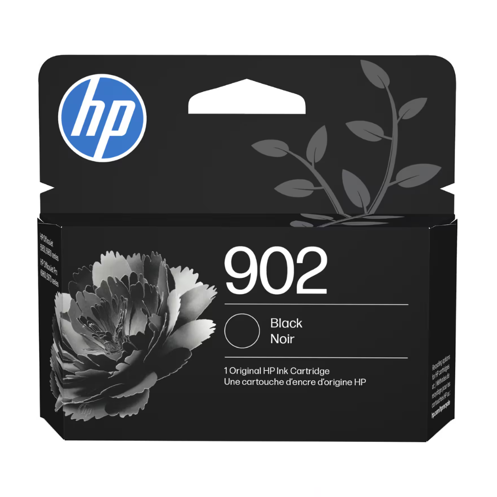 HP 902 Black Ink Cartridge, designed for high-quality printing, with one original HP ink cartridge included.