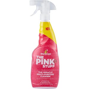 The Pink Stuff All-Purpose Cleaner by Stardrops is a streak-free, multi-purpose spray designed for tackling grease and grime, promising a sparkling clean.