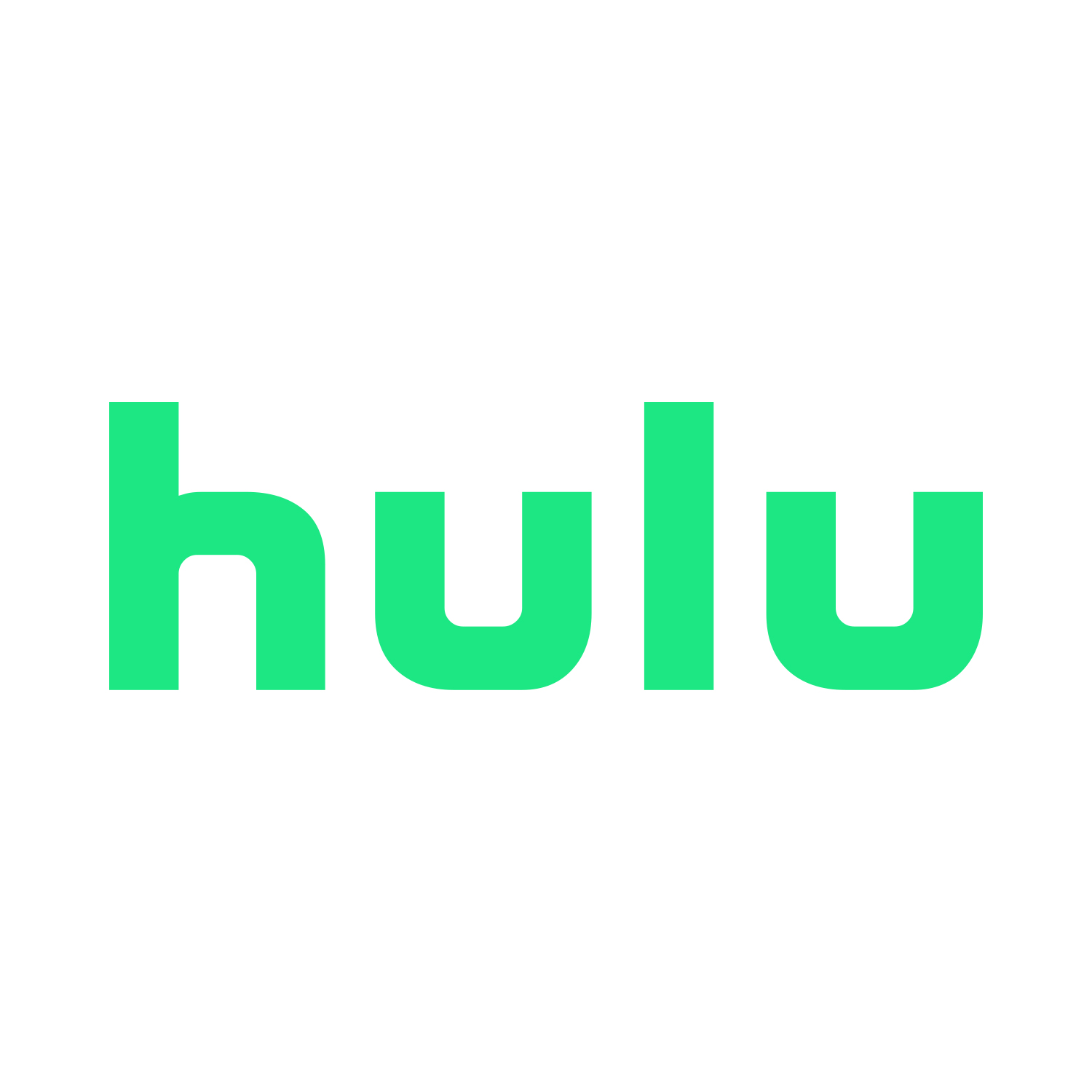 Hulu logo in a bright green font, representing the popular streaming service.