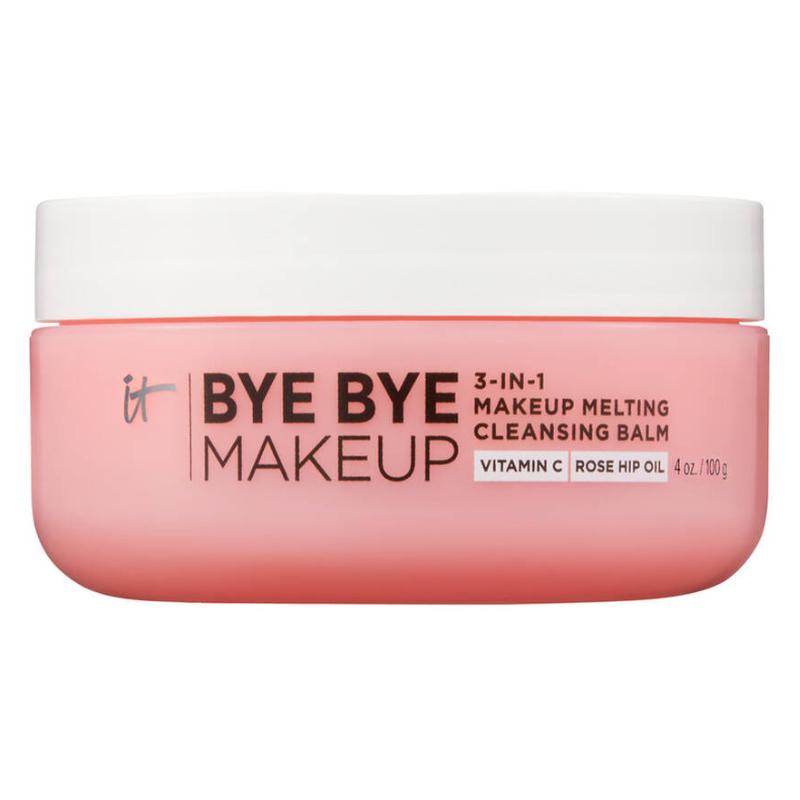 IT Cosmetics Bye Bye Makeup 3-in-1 Makeup Melting Cleansing Balm with Vitamin C and Rose Hip Oil, 4 oz / 100 g.