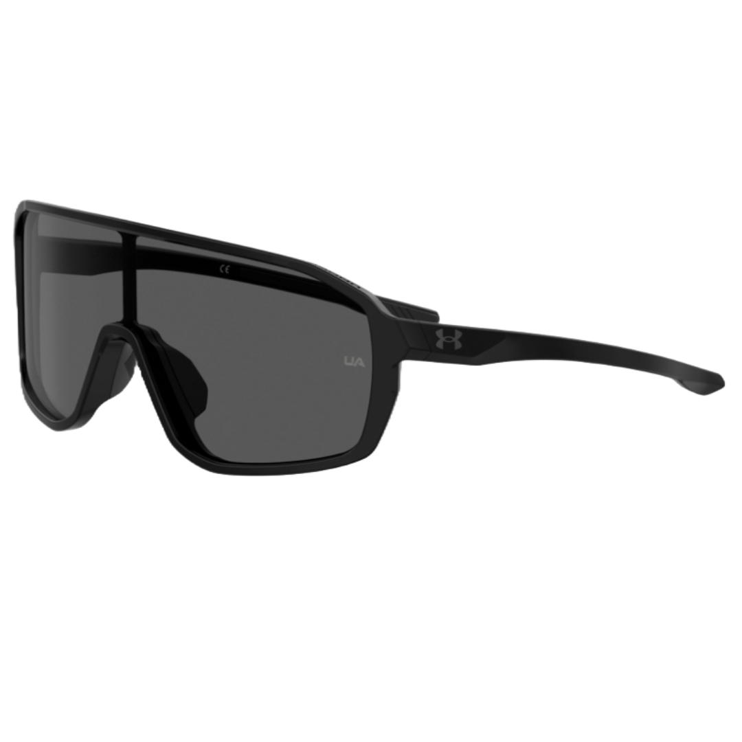 UA Gameday Sunglasses feature a bold black rectangular frame with dark tinted lenses and the Under Armour logo on the arms, designed for a sleek and sporty look.