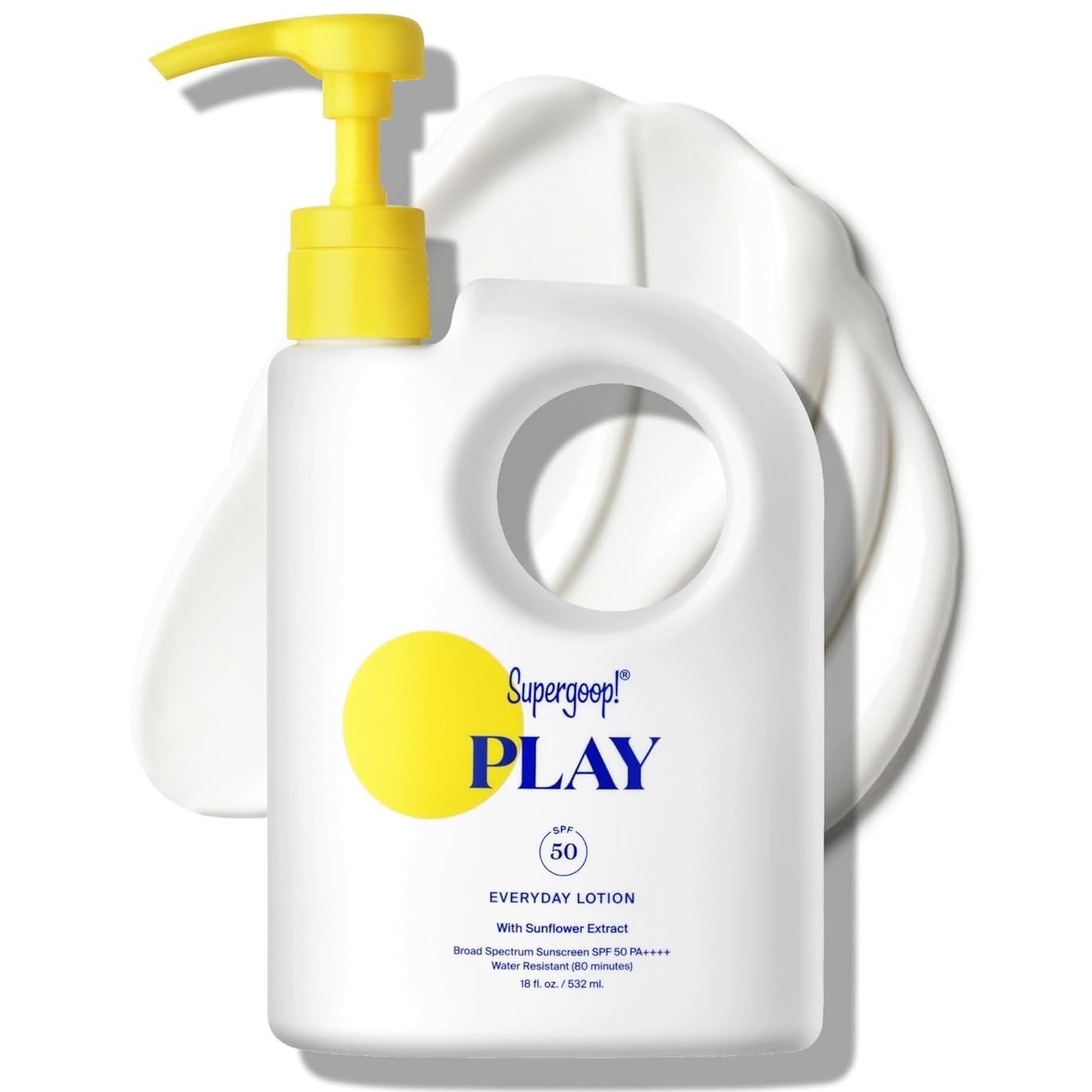 Supergoop! PLAY Everyday Lotion, SPF 50, with sunflower extract, broad-spectrum sunscreen, water-resistant for 80 minutes.