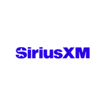 SiriusXM logo in blue, representing a satellite radio service offering a variety of audio entertainment, including music, sports, news, and talk shows.
