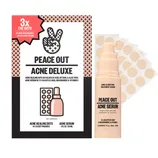 Peace Out Acne Deluxe includes 60 healing dots with salicylic acid, retinol, and aloe vera, plus a 1 fl oz acne serum with 2% salicylic acid, niacinamide, and vitamin C.