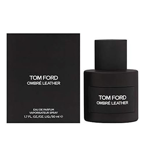 Tom Ford Ombré Leather Eau de Parfum, 1.7 fl oz (50 ml), features a sleek black bottle and matching packaging.