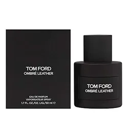 Tom Ford Ombré Leather Eau de Parfum, 1.7 fl oz (50 ml), features a sleek black bottle and matching packaging.