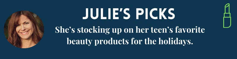 a banner displaying a brad's deals editor and text describing her amazon beauty picks