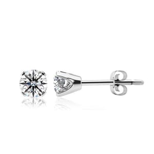 1.5ct lab-grown diamond studs set in a four-prong white gold setting, featuring a brilliant round-cut design with butterfly backings for added security.