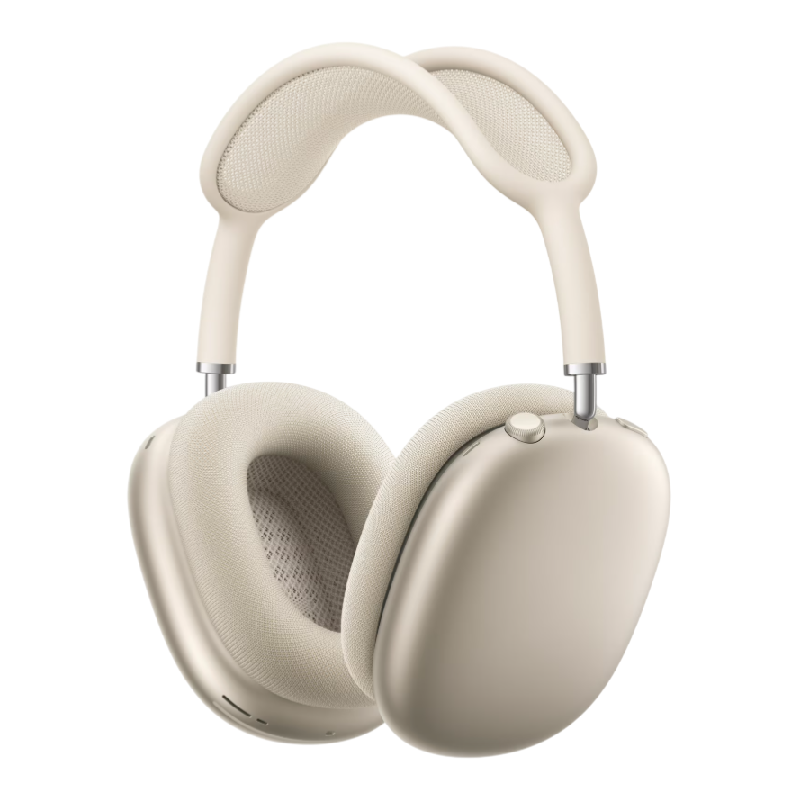 Over-ear headphones with a mesh canopy and memory foam ear cushions, designed for comfort and high-quality audio.