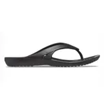 Black Crocs Kadee Flip-Flops feature a sleek, minimalist design with a comfortable, contoured footbed and textured straps for easy slip-on wear. Ideal for casual, everyday use.