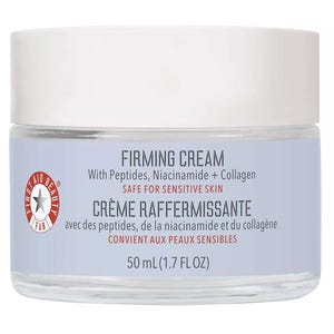 Firming cream with peptides, niacinamide, and collagen, suitable for sensitive skin, 50 mL (1.7 fl oz) container.
