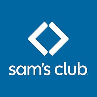 Sam's Club logo, featuring a blue square with a white diamond shape that resembles a sideways letter 'S'.