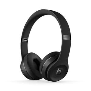 Black wireless over-ear headphones with a sleek design and the \“b\“ logo on the ear cups.