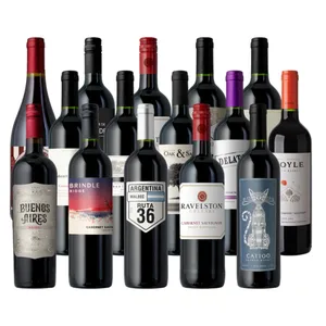 A collection of assorted wine bottles, featuring different labels, varieties, and countries of origin, including Malbec and Cabernet Sauvignon.