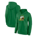 Green hoodie featuring the Oregon Ducks mascot logo on the front, with a hood and drawstrings.