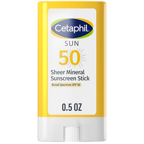Cetaphil Sun Sheer Mineral Sunscreen Stick, SPF 50, Broad Spectrum, 0.5 oz.