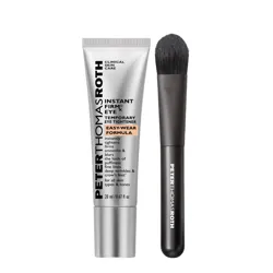 Peter Thomas Roth Instant FirmX Temporary Eye Tightener with brush, designed to tighten, firm, and smooth the appearance of puffiness, fine lines, and wrinkles around the eyes. Suitable for all skin types.