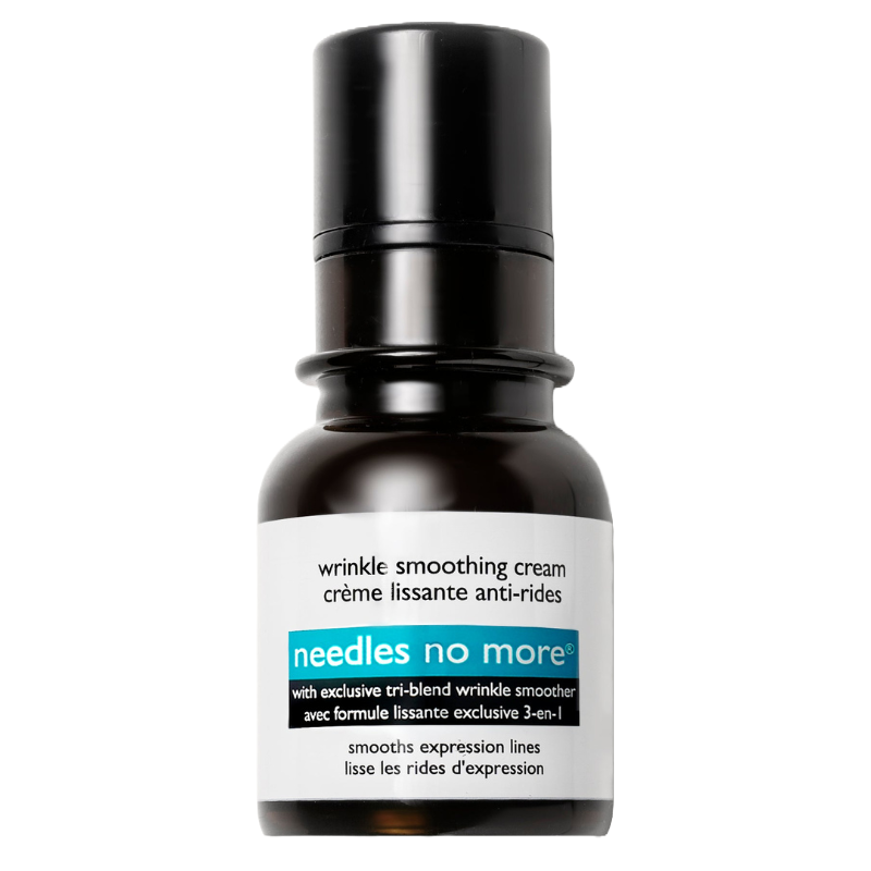Needles No More Wrinkle Smoothing Cream is designed to smooth expression lines. It features an exclusive tri-blend formula for targeted wrinkle smoothing.