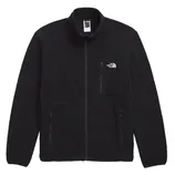 Black fleece jacket with full zip, featuring two zippered hand pockets and a chest pocket.