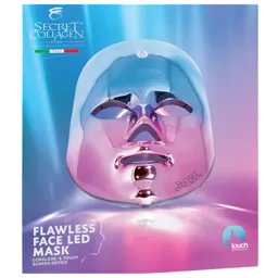Flawless Face LED Mask by Secret Collagen, a cordless and touchscreen device for skincare featuring non-surgical solutions from Italy.