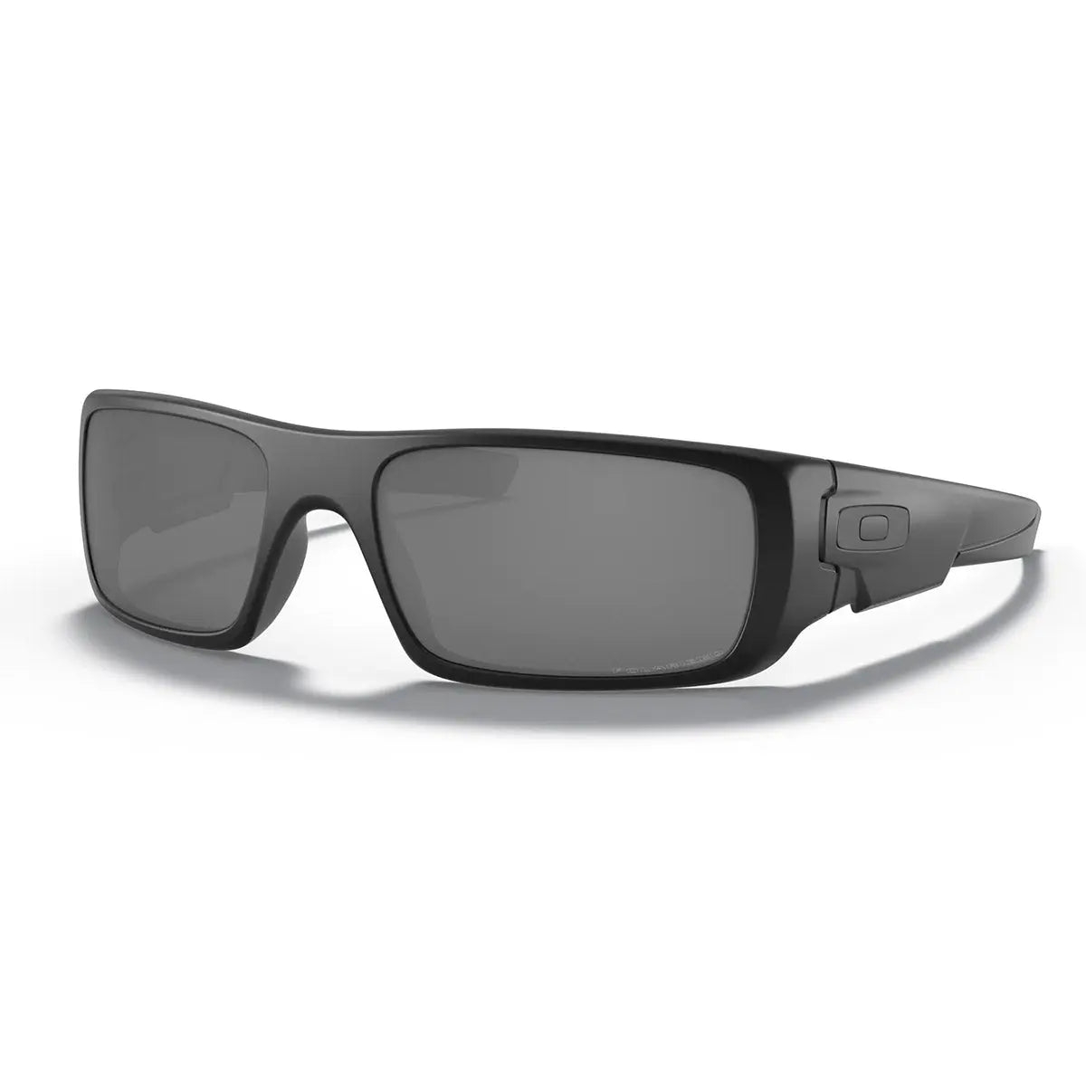 Black rectangular-framed polarized sunglasses with a streamlined design and a small logo on the hinge.
