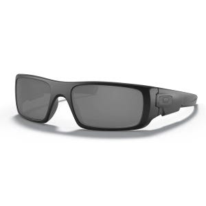 Black rectangular-framed polarized sunglasses with a streamlined design and a small logo on the hinge.
