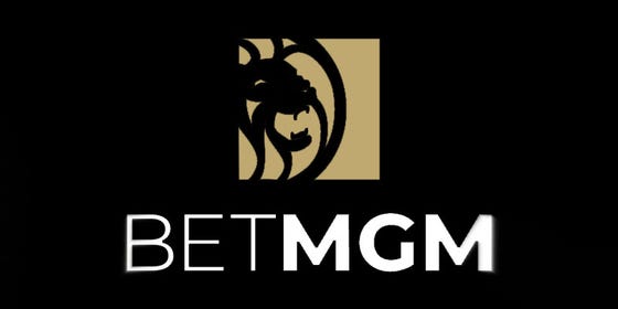 BetMGM logo on a black background
