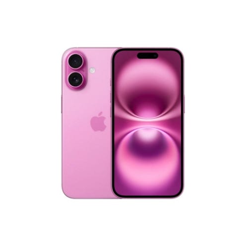 Pink smartphone with dual rear cameras, featuring a vibrant pink display.