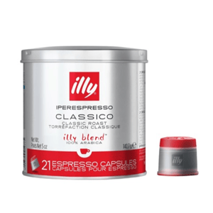 Illy Iperespresso Classico capsules, classic roast, 100% Arabica, 21-count tin.
