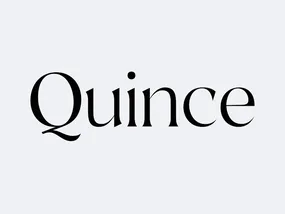\“Quince\“ logo displayed in elegant black serif font.