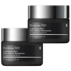 Two jars of Perricone MD Cold Plasma Plus+ Daily Defense Moisturizer with SPF 35, each containing 30 mL (1 US fl. oz.).