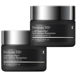 Two jars of Perricone MD Cold Plasma Plus+ Daily Defense Moisturizer with SPF 35, each containing 30 mL (1 US fl. oz.).
