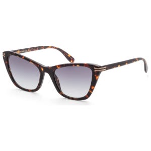 Tortoiseshell sunglasses with a cat-eye frame and gradient lenses.