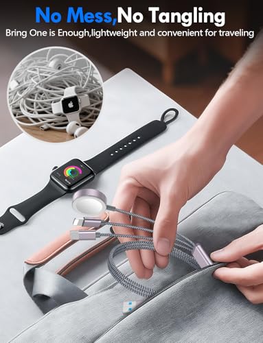 Cable organizer highlighted in contrast to tangled cords, emphasizing convenience and tidiness for travel.