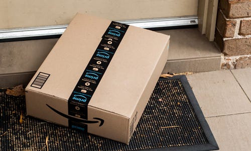 Amazon package on doorstep