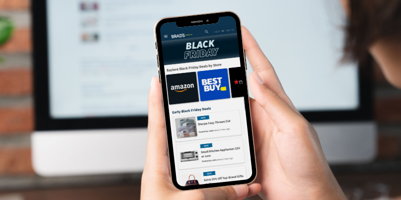 Black Friday store page on phone
