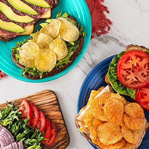 Chips from Frito-Lay are displayed on sandwiches, with varieties including plain round chips and orange, ridged chips, suggesting a mix of flavors.