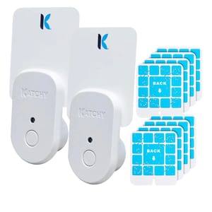 The 2pk Katchy Indoor Insect Traps are white devices designed to attract and capture insects using adhesive pads. The set includes two traps and multiple sticky pads, aiming to control indoor insect presence.