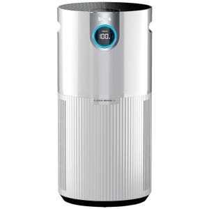 Shark air purifier with Clean Sense IQ technology, featuring a digital display on the front.