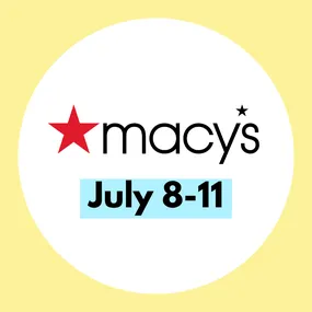 Macy's promotion dated July 8-11, featuring the store's name with a red star.