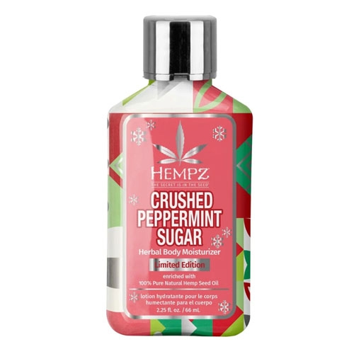 a mini peppermint scented lotion from the Hempz brand