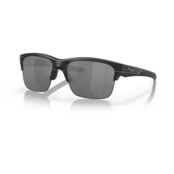 Oakley Polarized Sunglasses feature a sleek black semi-rimless design with dark lenses and an Oakley logo on the temples, offering UV protection and a modern look.