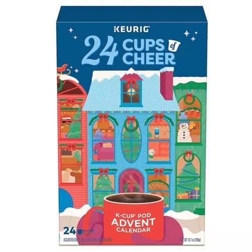a 24 count keurig k-cup advent calendar box