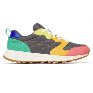 Merrell Alpine 83 Sneakers feature a multicolor design with a combination of suede and mesh materials, white laces, and a gum outsole for traction.