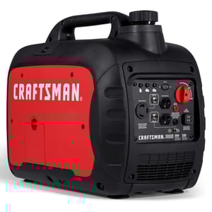 CRAFTSMAN 3000W gas generator, features a red and black design, offers multiple power outlets, USB ports, and an easy-carry handle, suitable for various power needs.