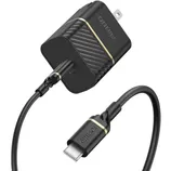 A 20W OtterBox USB-C wall charger with a matching USB-C cable, designed for charging compatible devices.