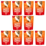 Nine packages of Skinny Dipped Pumpkin Spice Almonds are shown, each weighing 1.5 ounces.